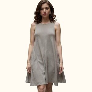 Wilfred Free Gray Sleeveless Rosa Knee-Length Swing Dress - Size S